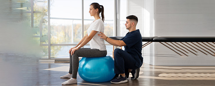 Get rid of lower back pain with therapy ball