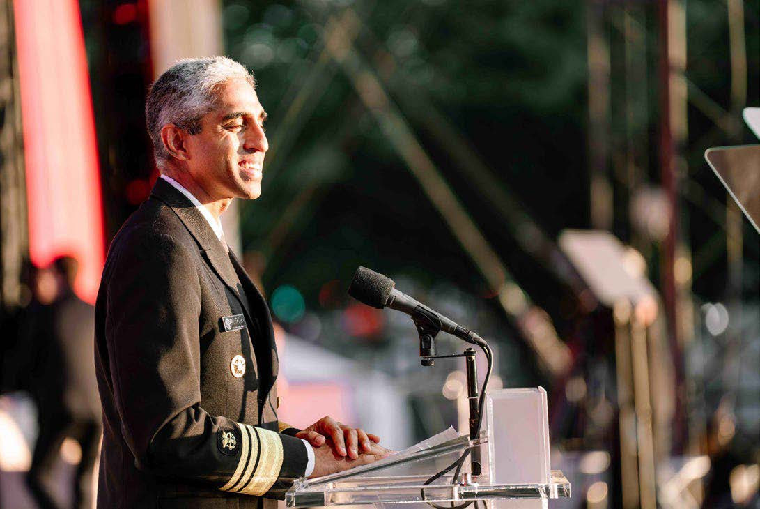 U.S. Surgeon General Dr. Vivek Murthy at the World Culture Festival