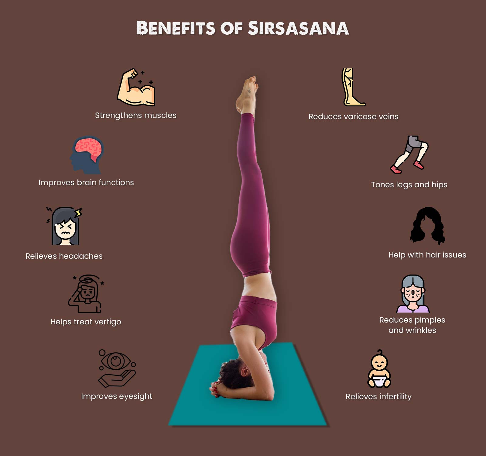 infographics Benefits of Sirsasana